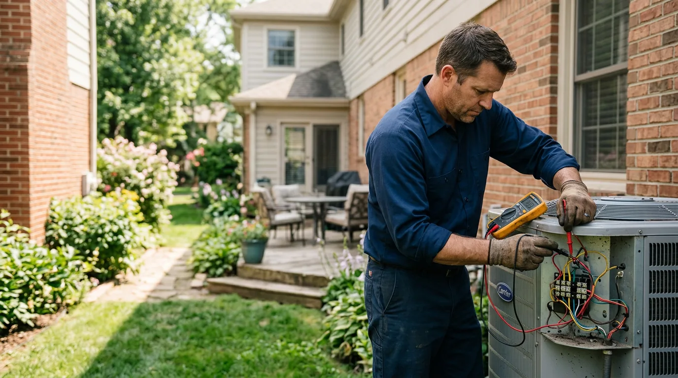 HVAC technician working near Blue River, WI
